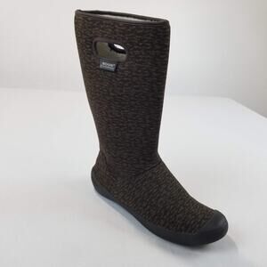 Bogs Boots Womens Size 10 Brown Summit Knit Waterproof Tall Winter Snow Fur